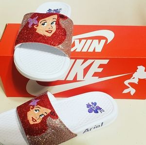 Custom Glitter Nike Slides